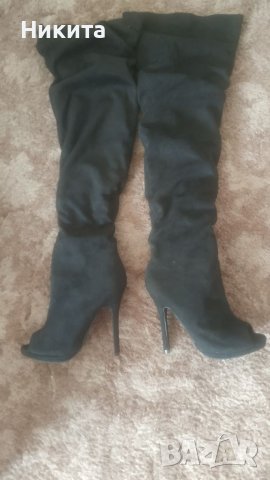 Летни високи чизми с ток 38 номер