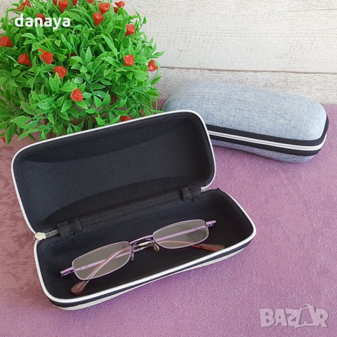 2722 Твърд калъф за очила с цветно текстилно покритие, снимка 3 - Слънчеви и диоптрични очила - 35911736