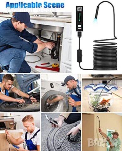 Нова Ендоскопска водоустойчива инспекционна камера за Android iPhone, снимка 5 - Друга електроника - 41727920