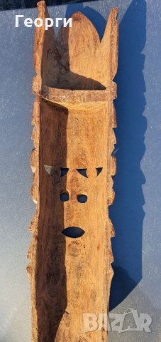 Стара уникална дървена маска от Камбоджа, снимка 4 - Антикварни и старинни предмети - 34085167