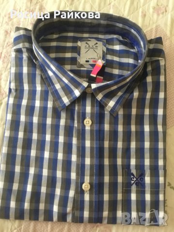 Мъжка риза, нова, размер L Crew Clothing , снимка 1 - Ризи - 41456631