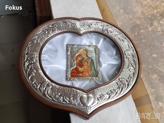 Уникална сребърна икона в кутия сърце със сертификат, снимка 1 - Антикварни и старинни предмети - 42598482