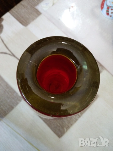 Ретро, чешка стъклена ваза., снимка 8 - Антикварни и старинни предмети - 53845809