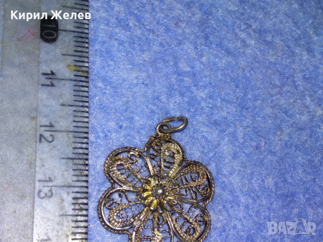 РАЗКОШЕН СТАРИНЕН ФИЛИГРАНЕН СРЕБЪРЕН МЕДАЛЬОН ЦВЕТЕ ВИСОКА ПРОБА СРЕБРО РЪЧНА ИЗРАБОТКА 41887, снимка 11 - Антикварни и старинни предмети - 44707560