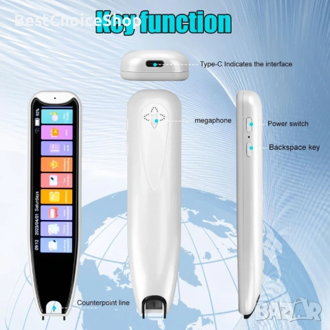 Четец на текст с писалка преводач 142 езика глас и текст и реч, снимка 10 - Друга електроника - 53376253