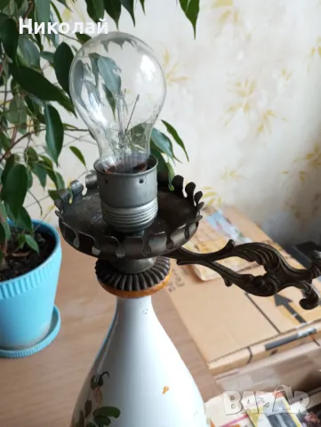 Старинна порцеланова нощна лампа, снимка 4 - Антикварни и старинни предмети - 49959835