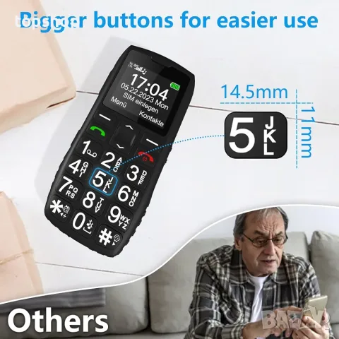 Продавам нов мобилен телефон artfone C1+4G за възрастни хора, снимка 9 - Телефони с две сим карти - 55714984