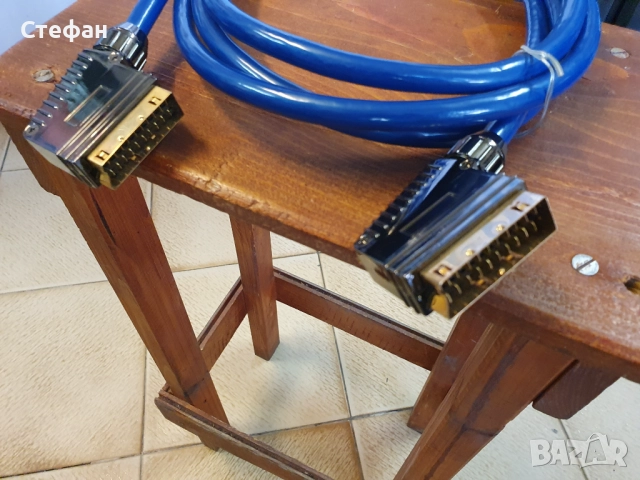 НОВ! Висококачествен скарт кабел с позлатени конектори SCART-SCART 1,5m, снимка 7 - Други - 51960619