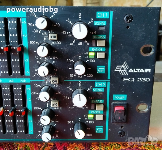 Продавам висококачествен еквалайзер Altair EQ-230 - Graphic Equalizer 30 + 30 Bands equaliser, снимка 4 - Еквалайзери - 36081017