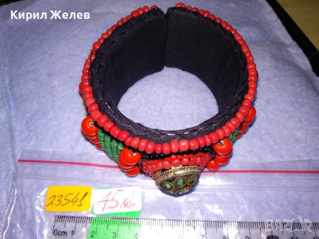 СТАРИННА МЪНИСТЕНА БЕРБЕРСКА ЕТНО ГРИВНА РЯДКА РЪЧНА МАЙСТОРСКА ИЗРАБОТКА с ЕСТЕСТВЕН ТЮРКОАЗ 23541, снимка 14 - Антикварни и старинни предмети - 41202036