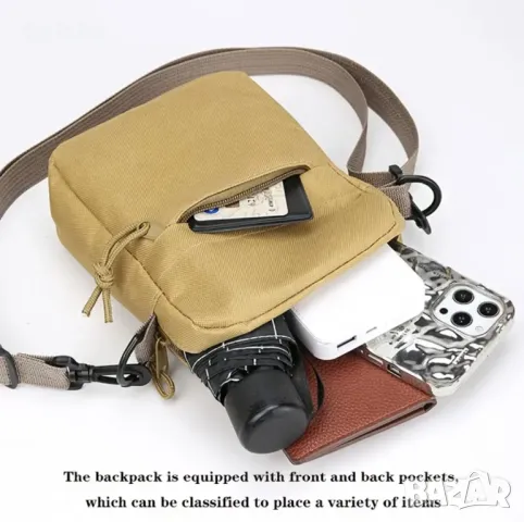 Малка ваканционна чантичка с презрамки /Черен Оксфордски плат!, снимка 5 - Чанти - 50222711