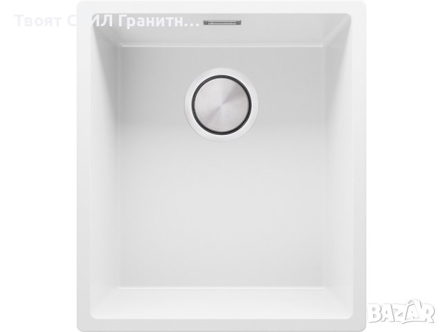 Кухненска Мивка от гранит за вграждане под плот Лондон 45 410x470 мм Бяла