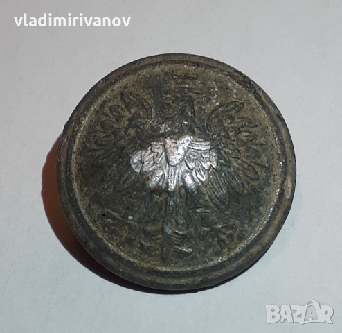Полско военно копче от Втората световна война или преди нея, снимка 1 - Антикварни и старинни предмети - 36073416