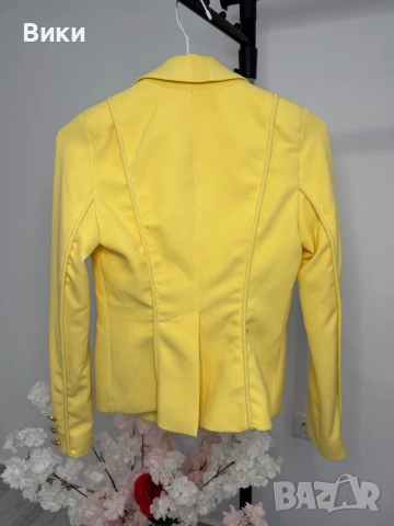 Алеса Alessa жълто сако размер S, снимка 7 - Сака - 52114242