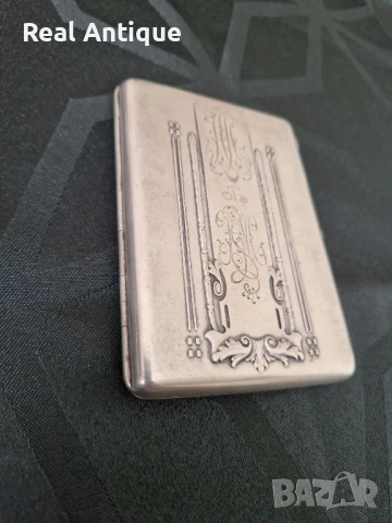 Страхотна антикварна колекционерска руска сребърна табакера 84, снимка 4 - Антикварни и старинни предмети - 50446618