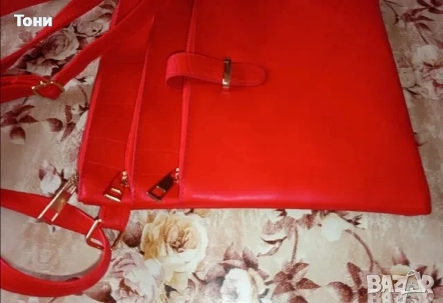 Нова Кожена Дамска Чанта , снимка 3 - Чанти - 53661178