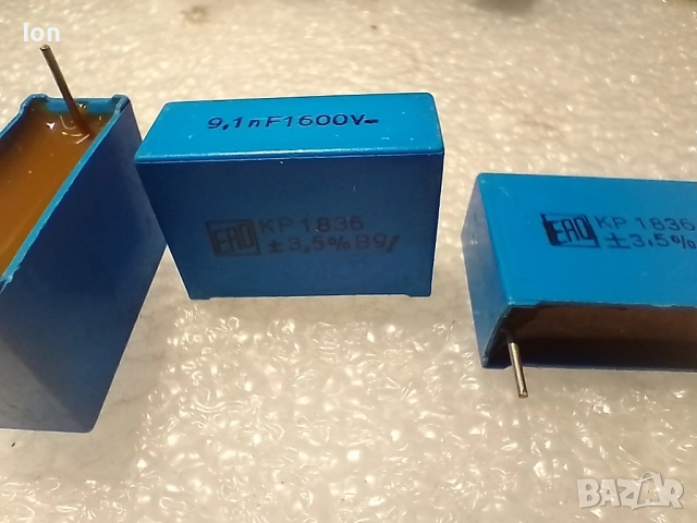 9,1nF/1600V, 3.5% точни, немски полипропиленови кондензатори за резонансни приложения 