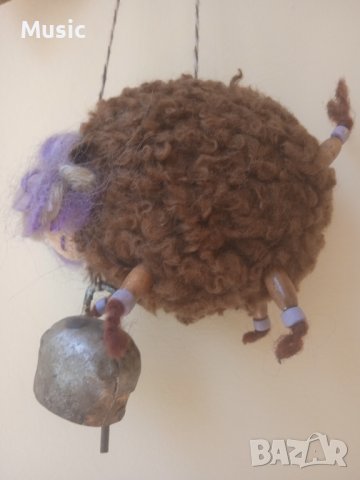 Работилница "Красиви неща" ръчно изработена овца от естествени матер., снимка 2 - Декорация за дома - 40652545