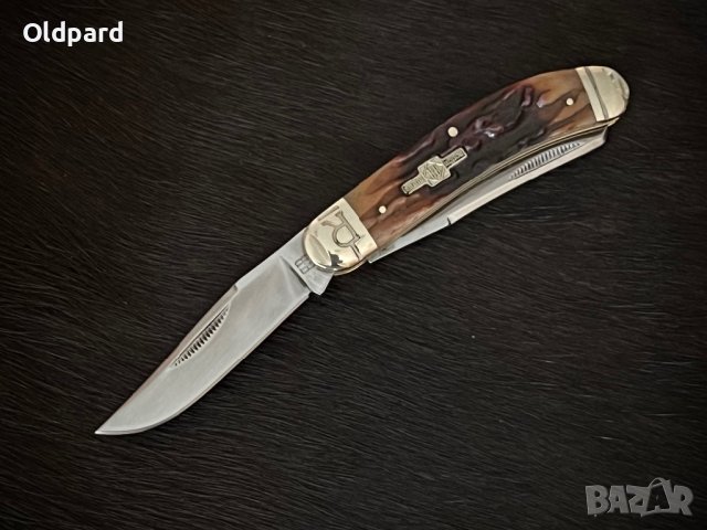 Колекционерски сгъваем нож (Sowbelly Trapper Stag Bone).RR1907