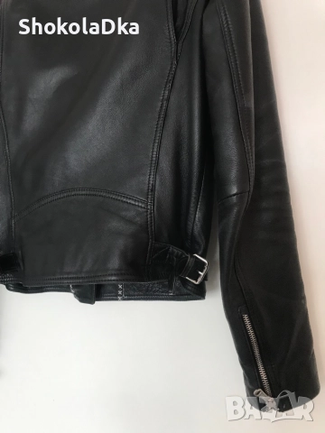 Кожено яке Massimo Dutti XS, снимка 7 - Якета - 51860265
