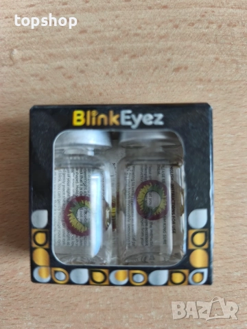 Чисто нови декоративни цветни контактни лещи BlinkEyez с ефектен дизайн (слънчоглед / зелен оттенък)