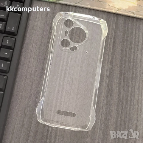 Гъвкав TPU Калъф + Скрийн Протектор за Blackview BL7000 – Прозрачен / Черен, снимка 4 - Калъфи, кейсове - 53245939