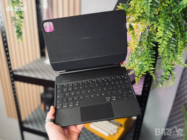 Калъф с магнитна клавиатура Inateck за iPad Air 11 Inch 2024 M2, 7 цветна подсветка тракпад, KB09119, снимка 9 - Таблети - 48836433