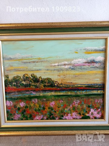 Стара маслена картина, снимка 3 - Картини - 42233041