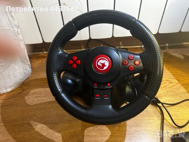Marvo GT-903 Onaga 30 Геймърски волан с педали за PC, PlayStation 4, PlayStation 3, Xbox, снимка 2 - Геймърски - 55876975