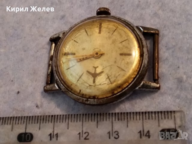 МНОГО РЯДЪК НЕМСКИ МЕХАНИЧЕН Стар ПИЛОТСКИ ЧАСОВНИК АВИАТОРСКИ МОДЕЛ със САМОЛЕТ на ЦИФЕРБЛАТА 32008, снимка 13 - Антикварни и старинни предмети - 41399688