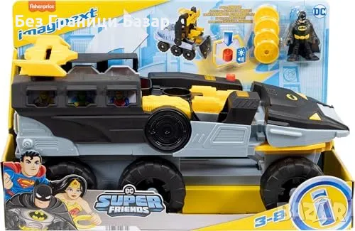 Нов Fisher-Price Imaginext Бат-Танк със светлини и звуци HVY04 играчка, снимка 7 - Коли, камиони, мотори, писти - 47508543