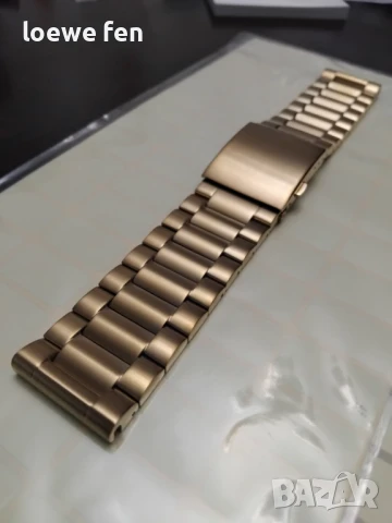 Верижка за часовник масивна плътна неръждаема стомана златиста златна позлатена gold!, снимка 3 - Каишки за часовници - 50741780