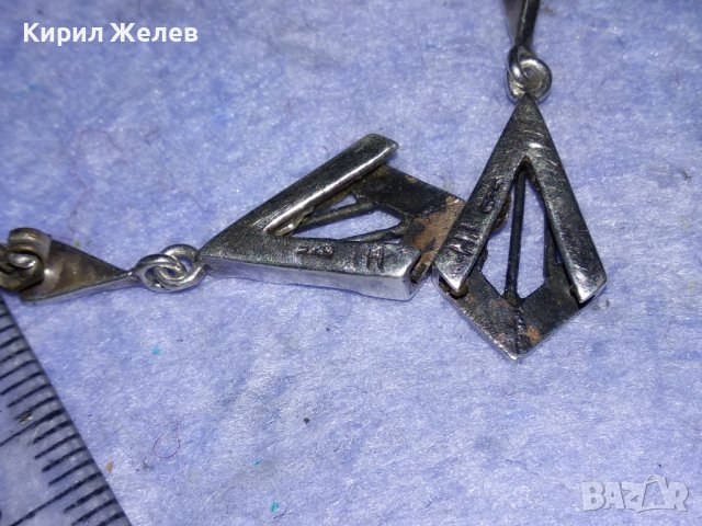 СТАРИ СРЕБЪРНИ РЕТРО ОБЕЦИ ОКСИДИРАНО СРЕБРО 925 АВТОРСКА РЪЧНА АЖУРНА МАЙСТОРСКА ИЗРАБОТКА 38241, снимка 12 - Антикварни и старинни предмети - 40921072