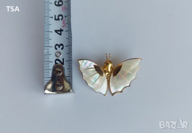 Брошка – Бяла Седефена пеперуда , снимка 7 - Други - 41481541