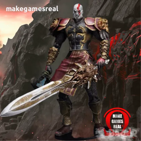 Екшън фигурa God of War - Kratos with Ares Armor with Blade of Olympus, снимка 3 - Аксесоари - 40507777