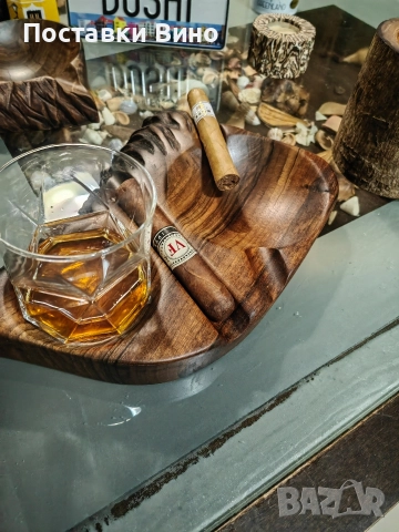 Пепелник за пури с място за чаши, снимка 4 - Декорация за дома - 52653743