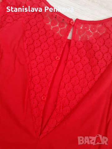 Нова червена блуза S/EU36, снимка 7 - Блузи с дълъг ръкав и пуловери - 44166740