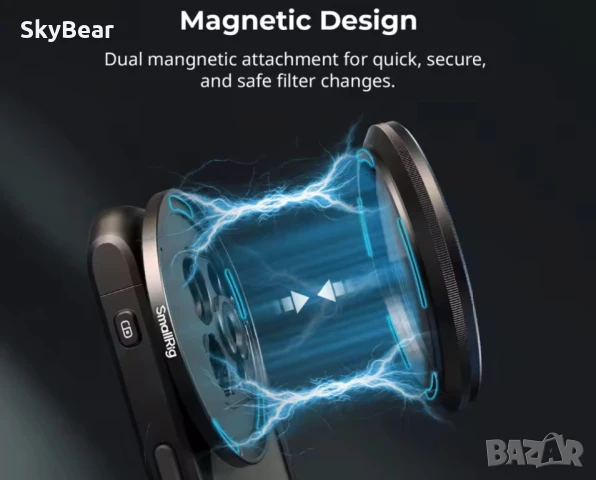 SmallRig M-Mount към 67мм магнитен адаптер за филтър iPhone 15 pro max, снимка 3 - Apple iPhone - 51279473