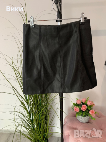 Кожена пола в размер S на Zara, снимка 8 - Поли - 44514662