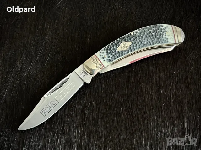 Колекционерски джобен сгъваем нож с два остриета Buckshot Bone Bow Trapper (Rough Ryder) (RR2322)