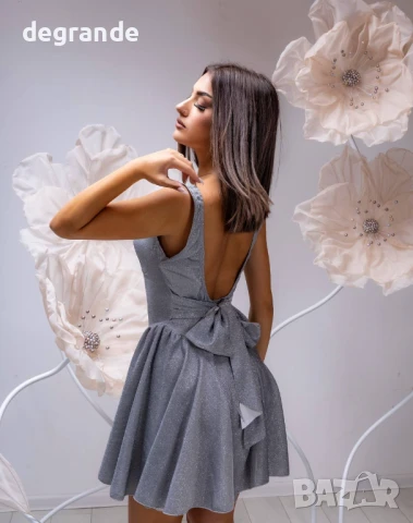 Уникална дамска рокля с връзки отзад, снимка 5 - Рокли - 50944721