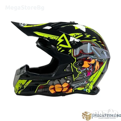 Кросова каска 188 - размер L - Black/Yellow, снимка 6 - Аксесоари и консумативи - 50527130