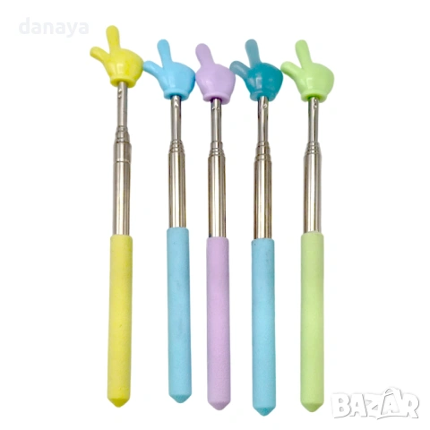 6444 Телескопична учебна показалка Ръчичка, 20–68 см, снимка 6 - Ученически пособия, канцеларски материали - 53807457