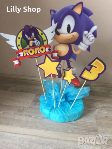 Покани, банер за рожден ден, Соник  / Sonic, снимка 5 - Декорация - 53186785