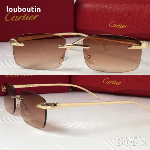 Cartier Мъжки слънчеви очила правоъгълни 3 цвята дамски унисек, снимка 3 - Слънчеви и диоптрични очила - 49785762