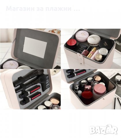 КУФАР ЗА КОЗМЕТИКА НА ДВЕ НИВА С ОГЛЕДАЛЦЕ НА КАПАКА - код 5101, снимка 2 - Други - 34193038