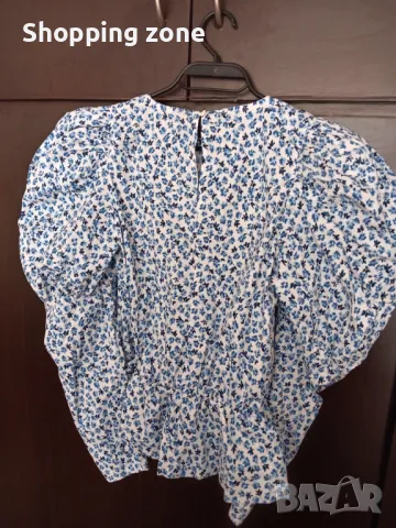 Разчупен модел кроп блуза, снимка 2 - Блузи с дълъг ръкав и пуловери - 49237149