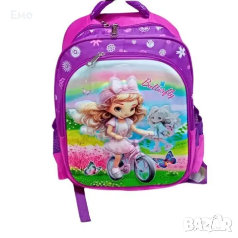 Детска раница с цветен дизайн и различни илюстрации, снимка 9 - Раници - 48524722