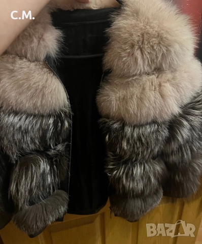 Палто от естествен косъм лисица, снимка 5 - Палта, манта - 52195357