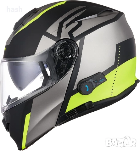 Мотоциклетна каска ORIGINE с Bluetooth, сгъваема, интегрална каска ECE с двоен визьор, снимка 3 - Спортна екипировка - 52582809